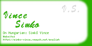 vince simko business card